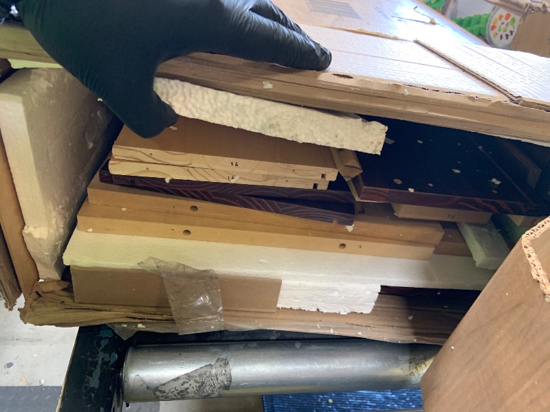 Photo 1 of Walker Edison Sloane 3-Drawer Groove Handle Solid Pine Wood Dresser, 36 Inch, Walnut