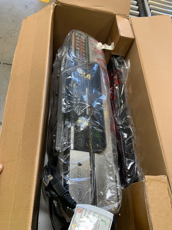 Photo 1 of Ninja Sizzle Pro XL 20-Inch Indoor Griddle + Grill, Detachable Ventilated Lid, Grease Control, Ceramic Nonstick Plates, Even Edge Cooking, Extra Large Capacity, Versatile, Silver, GX101