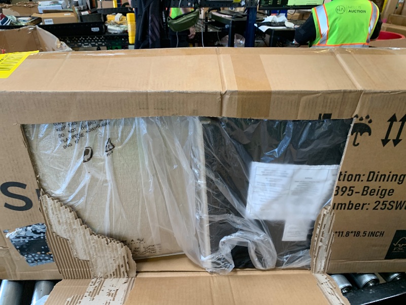 Photo 1 of Stylish Upholstered Parsons Dining Chair Kitchen with Silver Nailhead Trim and Sturdy Solid Wood Legs