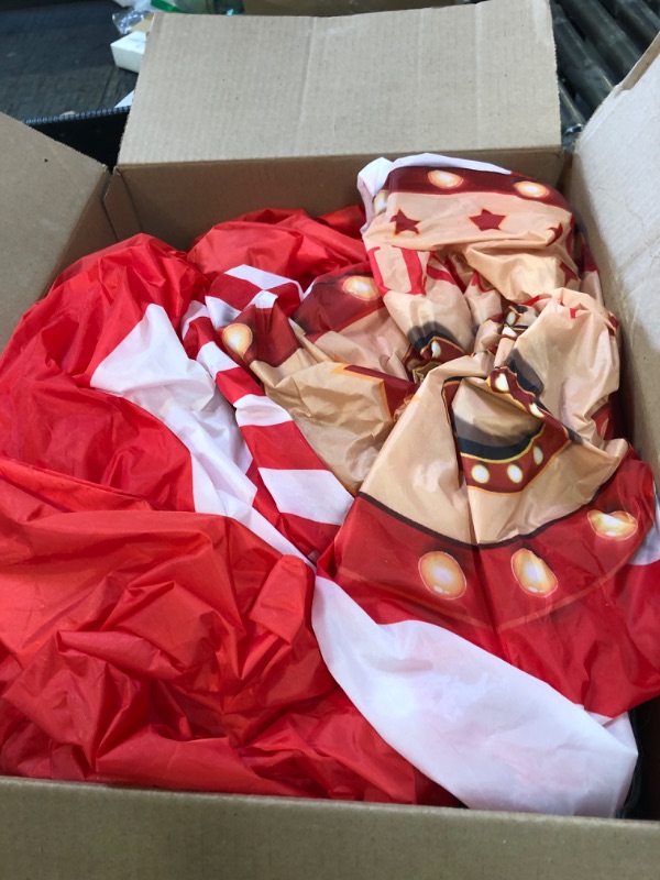 Photo 1 of Preboun 10ft Circus Party Decorations Circus Inflatables Tent Blow up Archway Built in LED Lights for Carnival Birthday Mardi Gras Party Holiday Yard Garden Outdoor Decor