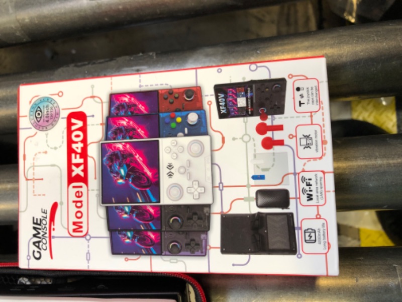 Photo 1 of XF40V Retro Handheld Game Console, Retro Gaming Console 4.0'' IPS Screen Linux System Built-in 64G TF Card, Open Source Linux System, Preloaded 20000+ Classic Games, Portable Video Gaming (Black-64G)