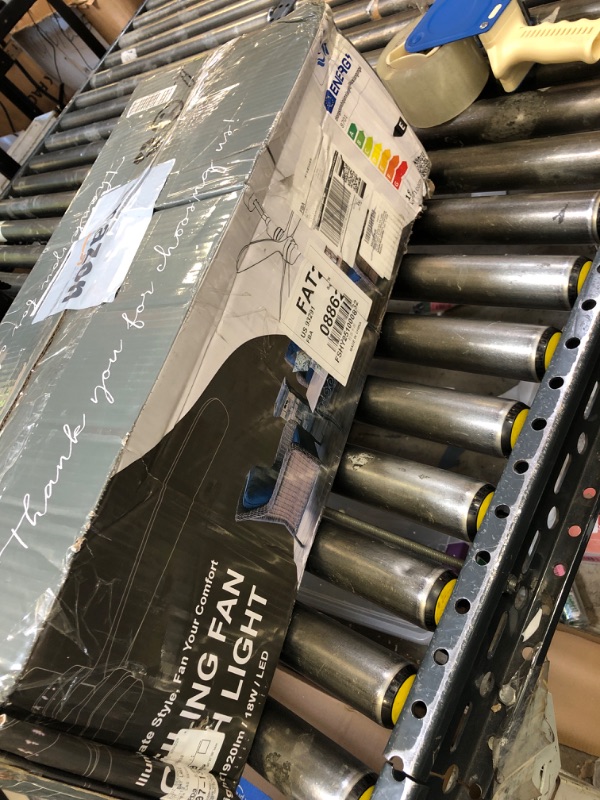 Photo 1 of White and Gold Ceiling Fans with Lights and Remote, 52inch Modern Gold Ceiling Fan ETL Listed, 3 Downrods, 3 blades Gold Fan Reversible Quiet DC Motor, Timer,6-Speed for Outdoor Indoor,52in,White Gold