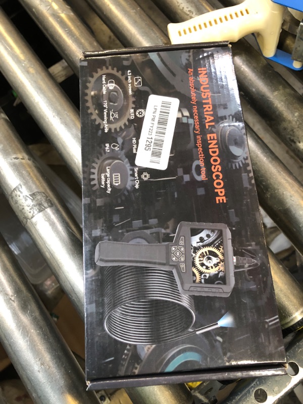 Photo 1 of [Dual-Lens] Inspection Endoscope, Industrial Borescope Camera with Light, IP67 Waterproof Drain Pipe Scope Camera, 16.5ft Semi-Rigid Cord Borescope with Light, 1080 HD Screen(32GB Capacity)