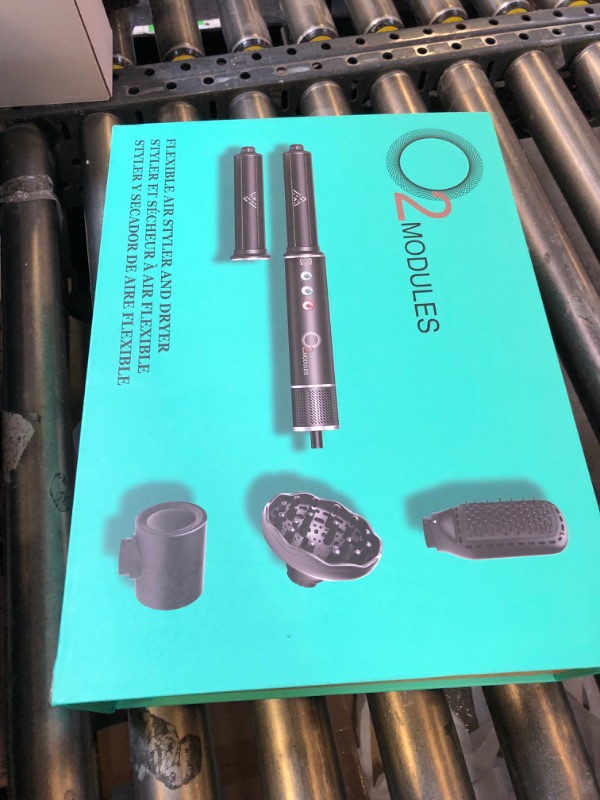 Photo 1 of Flexible Styler and Hair Dryer – Professional O2MODULES Air Styler with 6 Attachments, 3 Heat & Airspeed Settings, Curl, Volumize & Smooth Hair with Ion Technology, by O2.