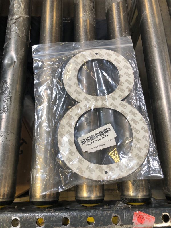 Photo 1 of 10 Inch Black House Numbers 8 - Easy Installation With Screw Set, Includes Hardware for Flush or Floating Mount, Frosted Matte Black Acrylic Address House Numbers for Door, Exterior, Porch