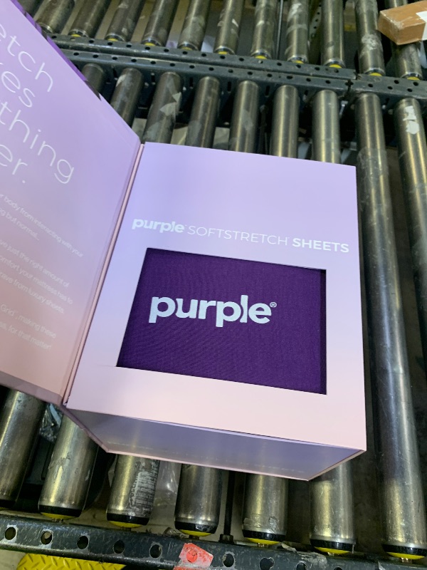 Photo 1 of Purple SoftStretch Sheets, Queen Size, Rayon Blend, Moisture-Wicking, Deep Purple, Fits All Mattresses, Stretch for Adaptive Support