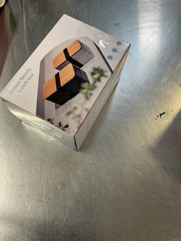 Photo 1 of Bento Box Adult Lunch Box with lunch bag, Japanese Stackable Lunch Box Containers for Adult, Bento lunch Box with Dividers Black