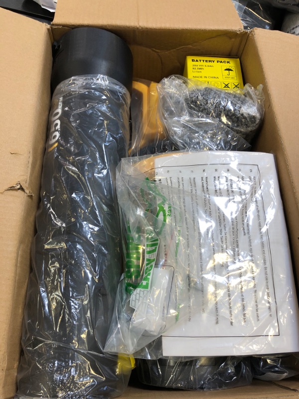 Photo 1 of GEVEELIFE Leaf Blower Cordless, 650CFM & 3 Speed Levels, Electric Cordless Leaf Blower with 2 * 5.0Ah Battery Powered, Blowers for Lawn Care, Yard, Blowing Leaves, Dust, Snow