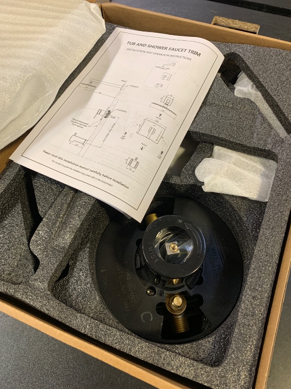 Photo 1 of KENES Tub Shower Faucet Set Complete, Brushed Nickel Tub and Shower Trim Kit with 6-Inch Rain Shower Head, Square Shower System, KE-6025A (Shower Valve Included)