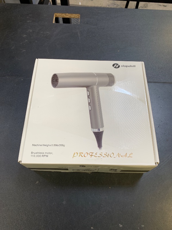 Photo 1 of slopehill Hair Dryer with Unique Brushless Motor | Intelligent Fault Diagnosis | Innovative Microfilter | Oxy Active Technology | Led Display (Grey)
