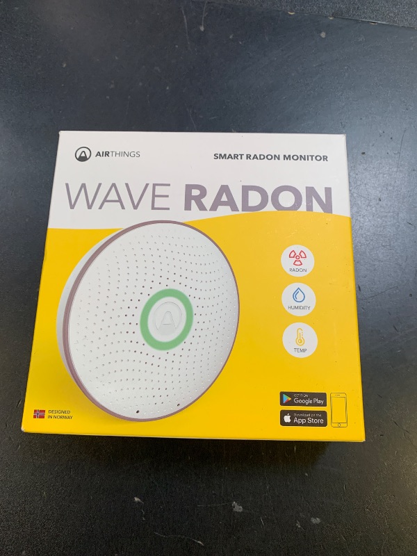 Photo 1 of Airthings 2950 Wave Radon - Smart Radon Detector with Humidity & Temperature Sensor – Easy-to-Use – Accurate – No Lab Fees – Battery Operated - Free App
