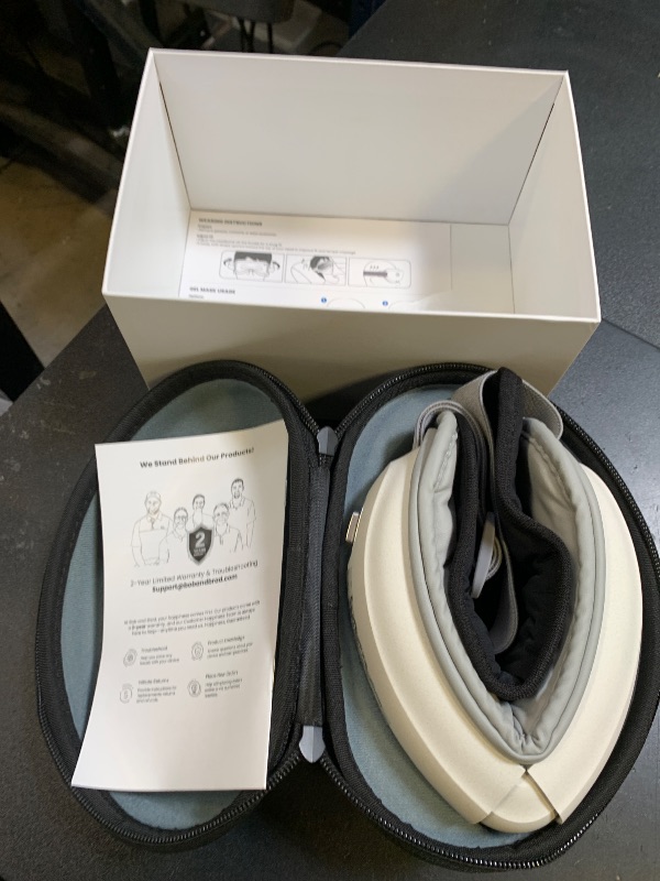 Photo 1 of BOB AND BRAD Zero Pro Ultra-Quiet Eye Massager with Heat and Cooling, Lightweight Eye Massager with Scroll Button for Headache Migraine Dry Eyes Relief, FSA Eligible HSA Item for Stress Relief