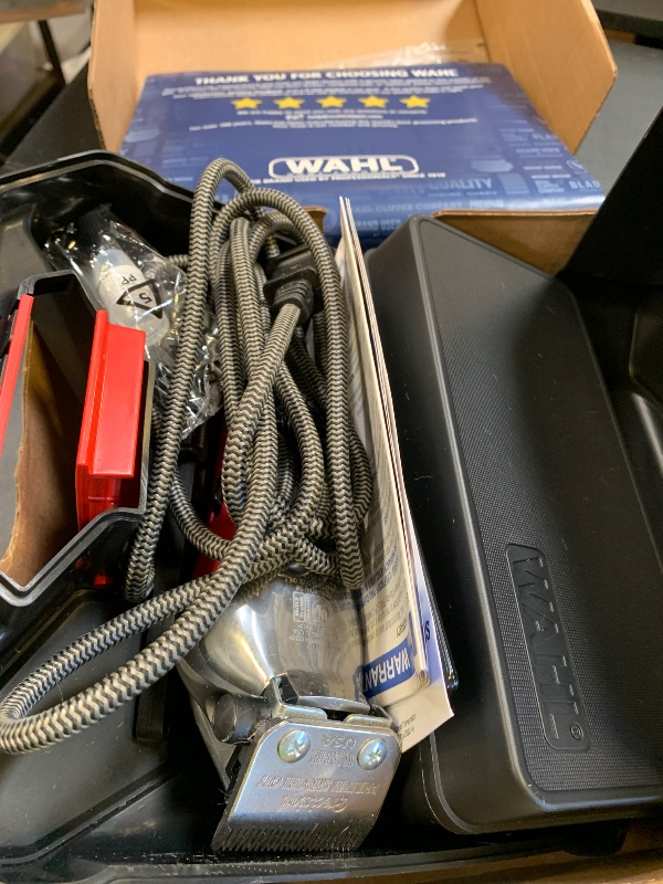 Photo 1 of Wahl USA Pro Ultra Quiet High Torque Corded Hair Clipper for Ultra Quiet Operation and Cooler Operating Temperatures, Metal Housing with Bonus Hair Clipping Guard Caddy - Model 3000097