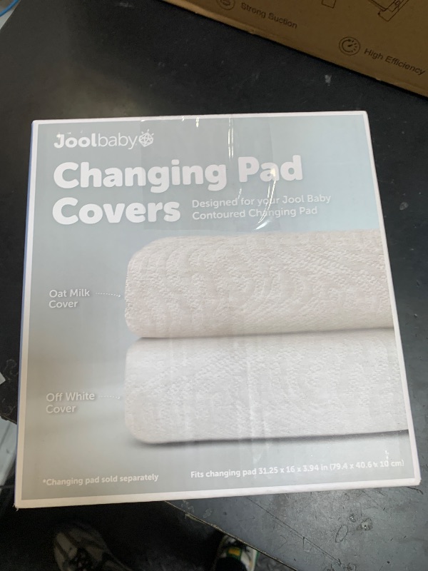 Photo 1 of Jool Baby Changing Pad Covers (2 Pack) Soft & Comfortable, Fits Most Standard Diaper Changing Pads (Off-White & Oatmilk-Wave)