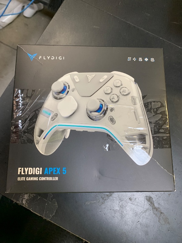 Photo 1 of FLYDIGI Apex 5 PC Controller, Forceflex Joystick 2.0, ForceAdapt Triggers, 3ms Ultra-Low Latency, RGB Light Bar, Full-Color LCD Display,1500mAh Battery PC/NS/Android/TV