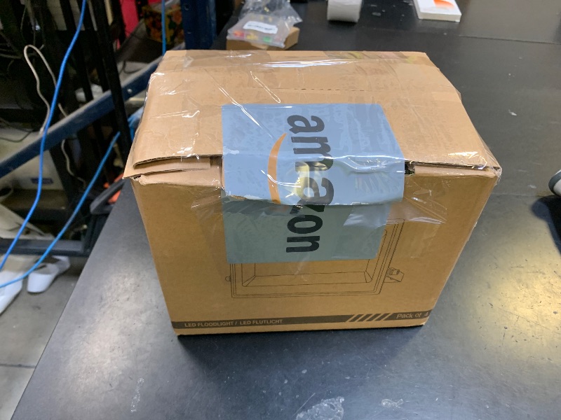 Photo 1 of Meloght 110W Flood Lights Outdoor, LED Work Light with Plug, Daylight White 6500K LED Flood Light, IP66 Waterproof Exterior Security Lights for Yard Garage Stadium 4 Pack