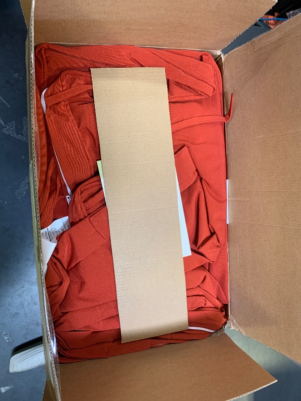 Photo 1 of Basic Beyond Outdoor Chair Cushions for Patio Furniture, Waterproof Outdoor Seat Cushions Set of 4 18 x 18, Patio Chair Cushions Set of 4 with Ties and Handle, Brick Red