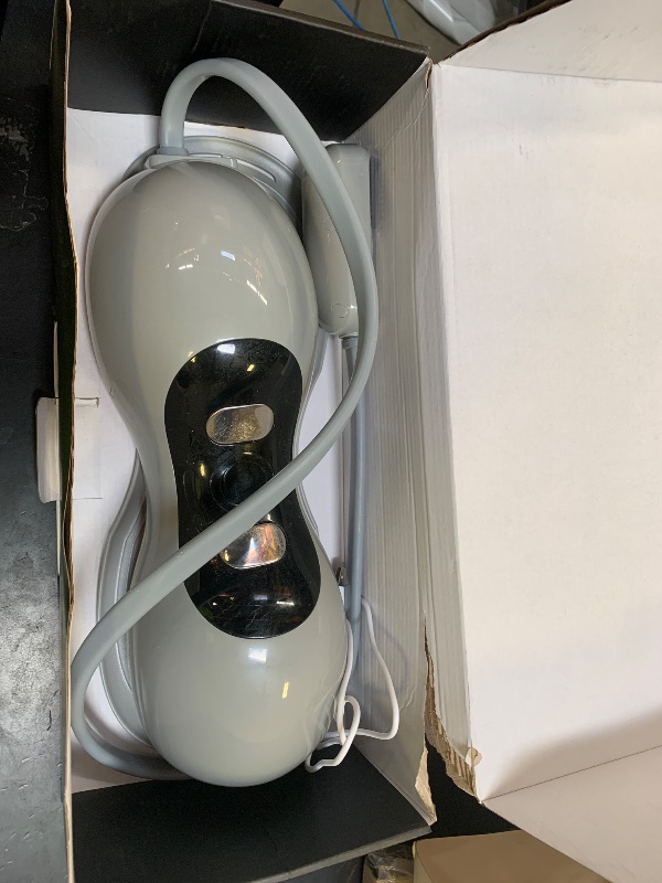 Photo 1 of FliKEZE Heated Neck Stretcher with Red Light Therapy, Wireless Cervical Traction Device for TMJ Pain Relief and Shoulder Relaxer, Neck Traction Massager Pillow for Home/Office Used, Grey