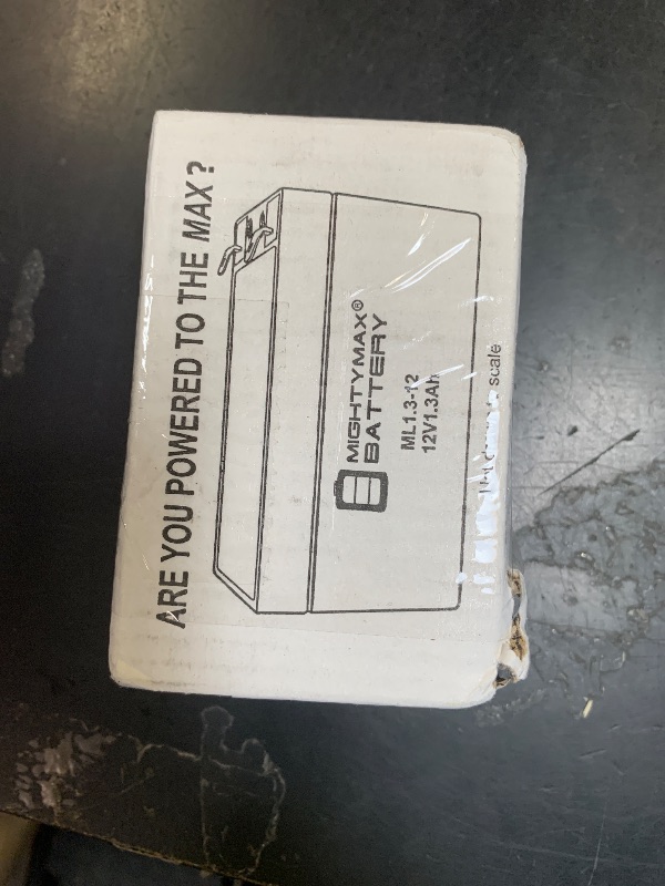Photo 1 of Mighty Max Battery ML1.3-12 - 12 Volt 1.3 AH, F1 Terminal, Rechargeable SLA AGM Battery