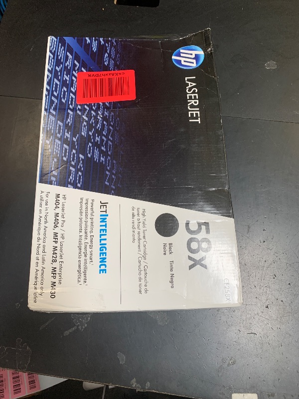 Photo 1 of HP 58X Black Toner Cartridge Printers | Works with LaserJet Enterprise M406dn, MFP M430f; LaserJet Pro M404 Series, MFP M428 Series | CF258X