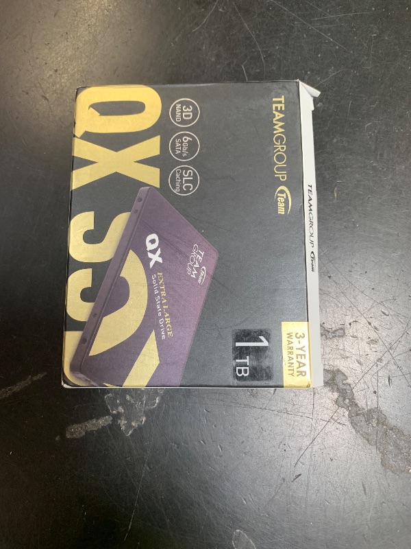 Photo 1 of TEAMGROUP QX 1TB 3D NAND QLC 2.5 Inch SATA III Internal Solid State Drive SSD R/W Speed up to 560/500 MB/s 200TBW Laptop & PC Desktop T253X7001T0C101