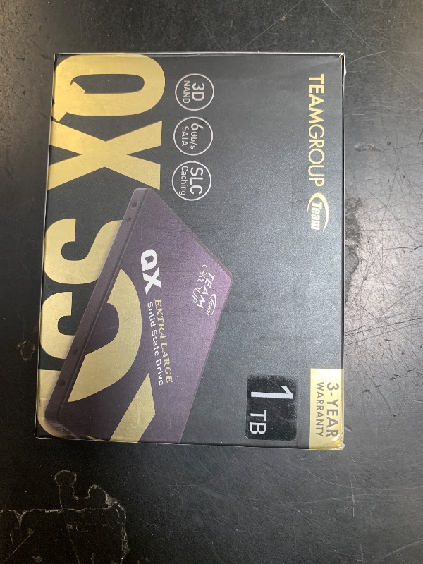 Photo 1 of TEAMGROUP QX 1TB 3D NAND QLC 2.5 Inch SATA III Internal Solid State Drive SSD R/W Speed up to 560/500 MB/s 200TBW Laptop & PC Desktop T253X7001T0C101