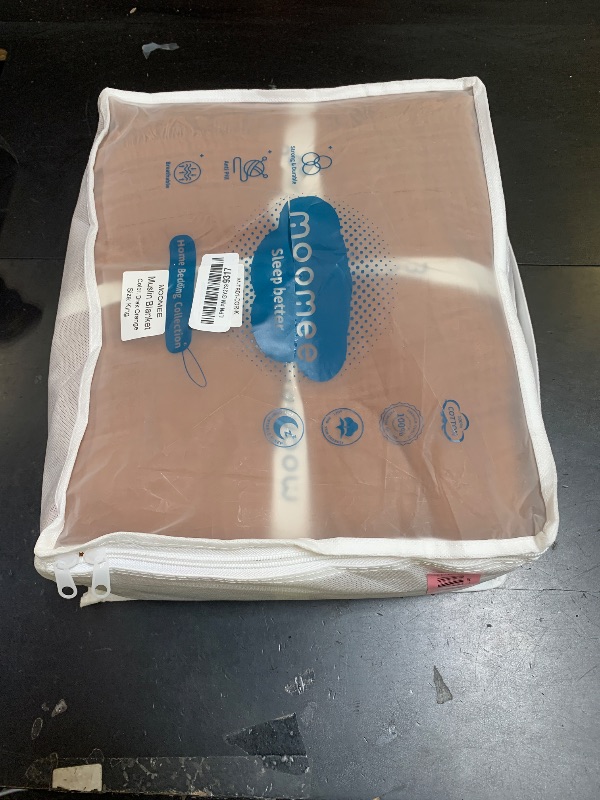 Photo 1 of MooMee Muslin Blanket - 100% Cotton 4-Layer Gauze Throw Blanket with All-Around Fringe, Ultra-Soft Breathable Lightweight Cooling Decorative for Bed, Sofa & Couch (Drak Orange,King 104" x 90")