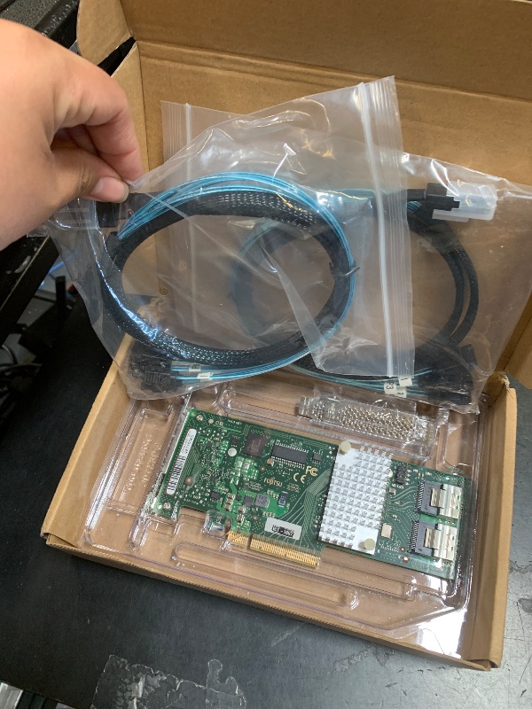 Photo 1 of SAS HBA Card Compatible with 9211-8i & LSI 9300-8i IT Mode PCIe SATA Expansion Card, 8-Port 12Gbps PCIe 3.0 x8, SAS Expander Support, HBA Controller with 2X SFF-8643 to 4X SATA Cables for ZFS TrueNAS