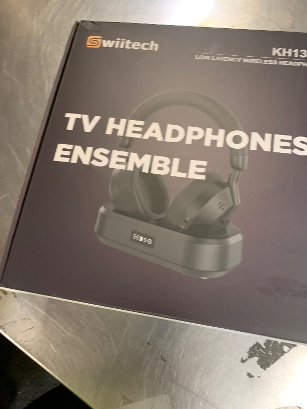 Photo 1 of Wireless Headphones for TV with LED Display, TV Headphones Wireless for Seniors with Transmitter Charging Base, No Audio Delay Bluetooth V5.3, Plug and Play, Gift for Seniors/Hearing Impaired (Black)