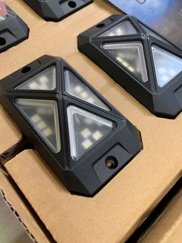 Photo 1 of MICTUNING C4 RGBW Rock Lights Kit, 12 Pods 360° Ultra-Bright 4-Sided Wide Beam Angle Underglow Neon Accent Lighting Kit, Microphone Sync with APP Control, IP68 Waterproof