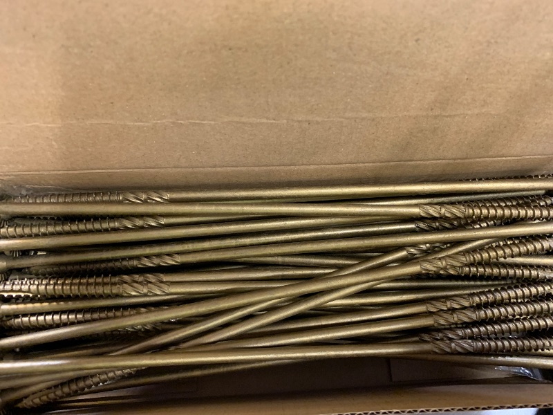 Photo 1 of 10 Inch Heavy-Duty Outdoor Deck Screws, 50Pcs Star Drive Decking Wood Screws, Rust Resistant Timber Screws for Timber/Log/Landscaping Wood (#14 x 10 Tan)