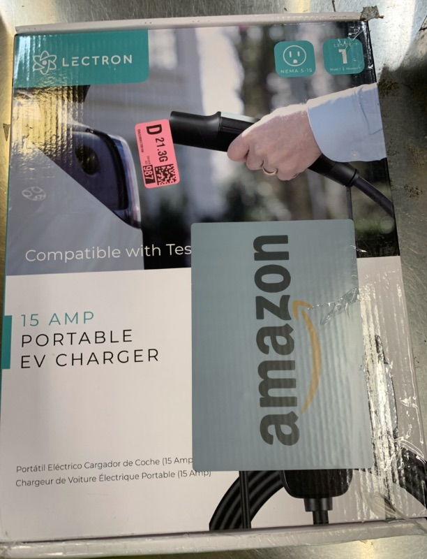 Photo 1 of Lectron Level 1 Tesla Charger - 110V, 15 Amp, NEMA 5-15 Plug, 16 ft Extension Cord - Portable Electric Car Charger for Tesla - Compatible with All Tesla Models X/Y/3/S