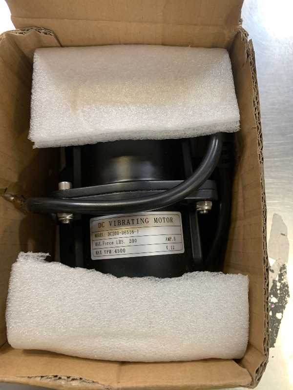 Photo 1 of Vibration Motor 200LBS Brush Vibrator for Salt&Sand and Concrete Mixer DC 12V 4500RPM Vibrating Force 200lbs