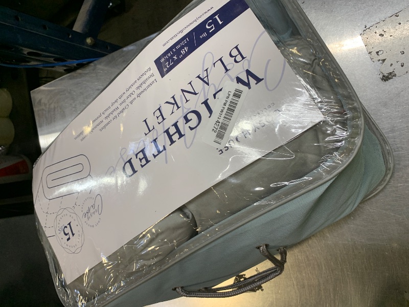 Photo 1 of Cosy House Collection Adult Weighted Blanket (48" x 72", 15 Lbs) & 100% Rayon Derived from Bamboo Removable Cover - Twin Size Heavy Blanket with Premium Glass Beads - Grey