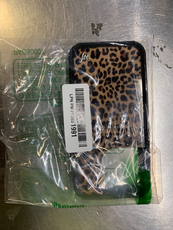 Photo 1 of Wildflower Cases - Compatible with iPhone 15 Pro | Protective Black Bumper, 6.5ft Drop Test Certified, Women Owned Small Business | Leopard Animal Brown Spots Cute Trendy | Meow