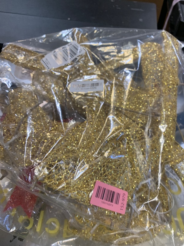 Photo 1 of 45" Large Outdoor Lighted Christmas Reindeer Family Set Decor, 3Pcs Handmade Light Up Xmas Deer Decoration with Stakes, Safe Material LED Plug and Play Outside Holiday Ornaments for Yard Lawn Garden