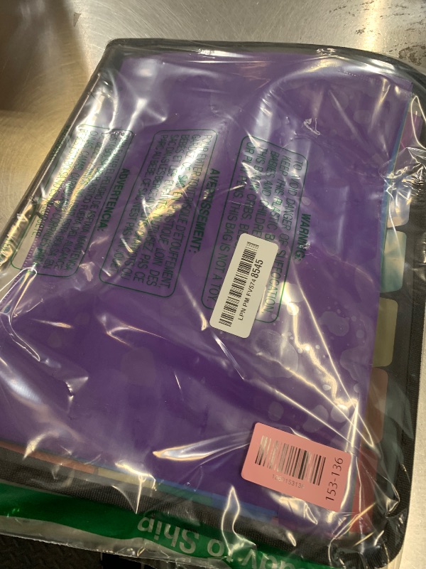 Photo 1 of Uquelic Document Organizer, Soft PVC Binder with 12 Colorful Pockets - Zipper Binder 3 Ring with Dividers Letter Size (11'' x 8.5'')-Large Capacity Cute Folder for School, Office & Home Use? (Grey)