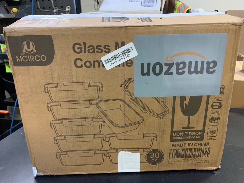 Photo 1 of [8-Pack,30 oz]Glass Meal Prep Containers,Glass Food Storage Containers,Airtight lunch Containers with Lids, Microwave, Oven, Freezer and Dishwasher