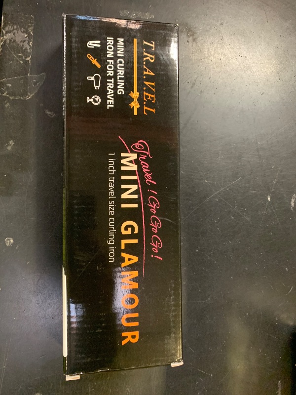 Photo 1 of 1 Inch Mini Travel Curling Iron, 100-240V Travel Dual Voltage Curling Iron for Short Hair with 5 Heat Settings, Small Curling Wand with Temperature Memories and Lock, Rose Gold