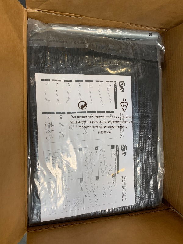 Photo 1 of STORAGE MANIAC Commercial Laundry Cart with Wheels 420L Sturdy Steel Frame Heavy Duty Rolling Laundry Hamper on Wheels Big Laundry Basket with Removable Waterproof Liner Bag, 400 lbs Load, Black