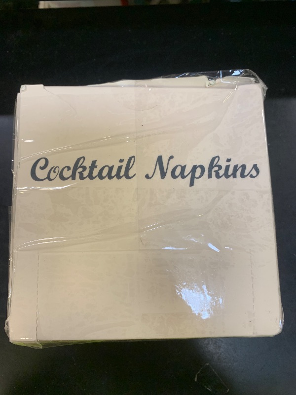 Photo 1 of 100 Pack Cocktail Napkins, 3-Ply Scalloped Edged Wedding Napkins Folded 5 x 5 Inches Dessert Napkins, Disposable Napkins for Dinner Birthday Party Bridal Anniversary Baby Shower Reception (Pink)