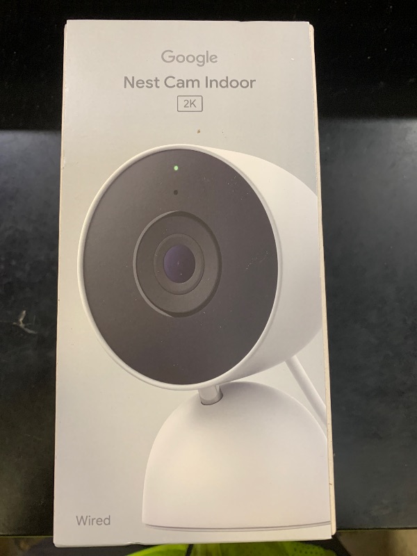 Photo 1 of Google Nest Cam Indoor (Wired, 3rd Gen) - Security Camera with 2K Video and Gemini, Night Vision, 2-Way Audio, Works with Google Home - 2025 Model - Snow