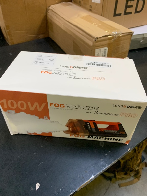 Photo 1 of LENSGO Handheld Fog Machine,SMOKE MASTER PRO 100W Outdoor Remote Control Mini Smoke Machine,Indoor Portable Fog Machine for Photography,Halloween, Party,Stage Effects, Disinfection or Weddings