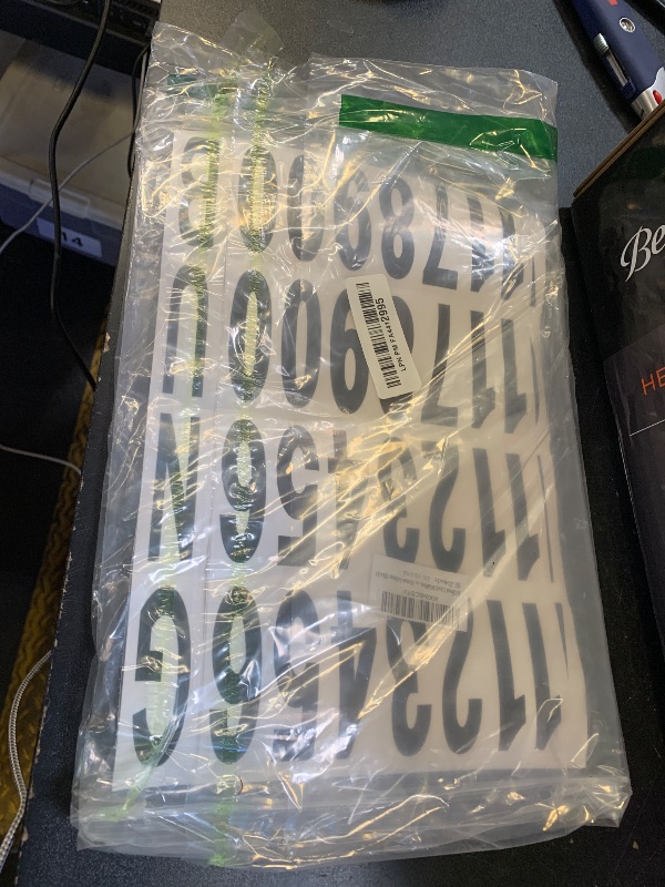 Photo 1 of 10 Sheet 3 Inch Mailbox Numbers and Letters Cut Classic Style Self-Adhesive Vinyl Waterproof Stickers Letter Decals Sticky for Outside Signs, Window, Door, Car, Truck, Home, House Address (Black)