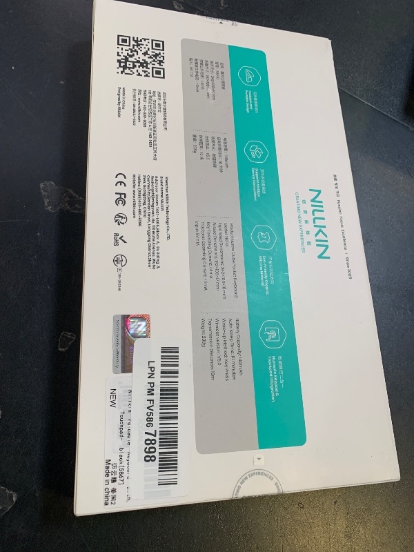 Photo 1 of Nillkin Bluetooth 5.0 Foldable Keyboard with Trackpad & Numpad, Full-Size Travel Portable Keyboard for iPad Tablet Laptop PC Smartphone Windows iOS Android, Triple Device Pairing, Black