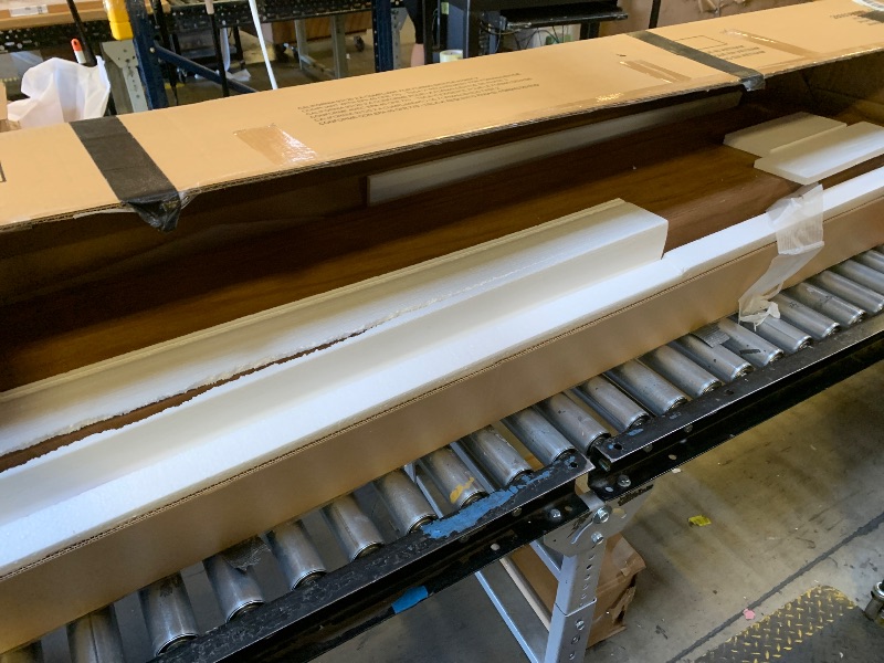 Photo 1 of Plank+Beam 72 Inch Farmhouse Dining Table, Solid Wood Rustic Kitchen Table, Large Wooden Rectangular Dinner Table for Dining Room, Home Office, Living Room Furniture, Easy Assembly, Pecan Wirebrush