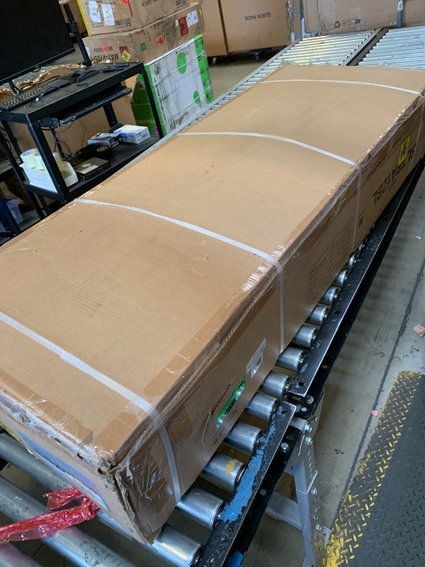 Photo 1 of SereneLife 12FT Trampoline Outdoor – Heavy-Duty Backyard Trampoline for Kids and Adults with Wide Jumping Surface, Stable L-Shaped Legs, Safety Net, ASTM Approved, Supports 264 lbs., 144 x 106 IN