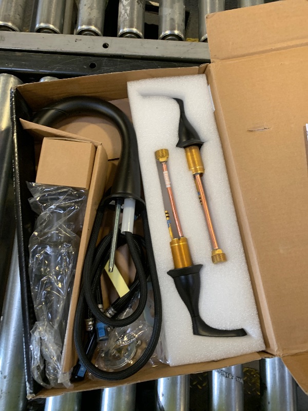 Photo 1 of Delta Broadmoor Matte Black Bathroom Faucet with Sprayer, 8 Inch 3 Hole Widespread Bathroom Sink Faucet with Pull Out Sprayer, Push-Pop Drain, Matte Black 35765LF-BLPD