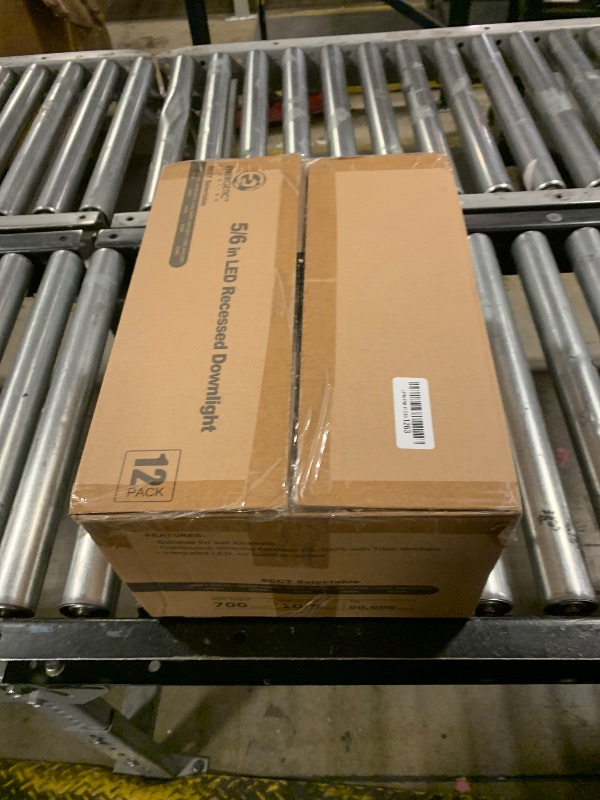 Photo 1 of 12 Pack 5/6 Inch 5CCT LED Recessed Light Retrofit, 2700K/3000K/4000K/5000K/6500K Selectable Downlight, Dimmable Can Lights with Metal Baffle Trim, CRI 90, 10.5W=85W, E26 Base, IC & Wet Rated, ETL&FCC