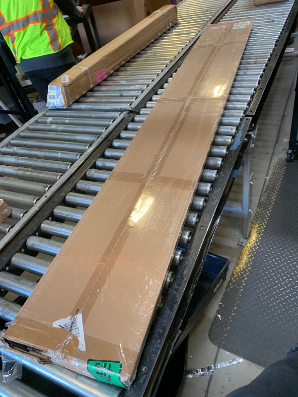 Photo 1 of Wood Acoustic Slat Panels, 2 Pieces 3D Fluted Soundproof Panel for Interior Wall and Ceiling Decor, 94.5 × 12.6 inch, Vintage Smoked Oak